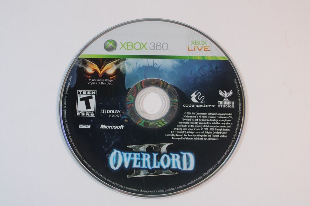 Overlord II 2 (Microsoft Xbox 360, 2009) Authentic, game only, Tested/Works